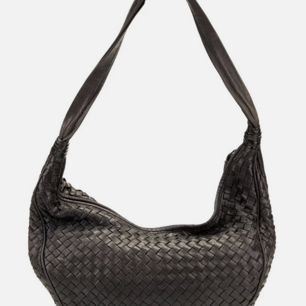 Bottega Veneta Vintage Intrecciato Black Woven Hobo Shoulder Bag - Picture 5 of 7